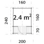 Dětský domek Sam 2,4 m2