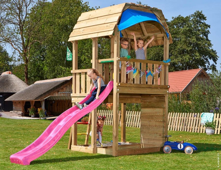 Dětské hřiště Jungle Barn se skluzavkou Červená