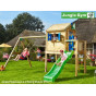 Jungle Playhouse s terasou L, se skluzavkou a modulem 2-Swing X´tra