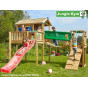 Jungle Playhouse s terasou XL, se skluzavkou a modulem Bridge