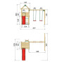 Hřiště Jungle House se skluzavkou a modulem 2-Swing Frame 2.0