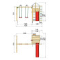 Hřiště Jungle Lodge se skluzavkou a modulem 2-Swing Frame 2.0