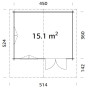 Zahradní chata Helena 15,1 m2
