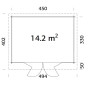 Zahradní chata Lea 14,2 m2