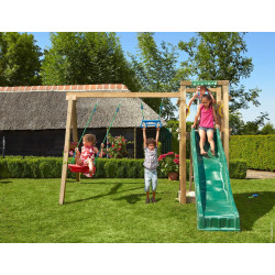 Hřiště Jungle Tower se skluzavkou a modulem 2-Swing X´tra
