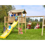 Jungle Playhouse s terasou XL, se skluzavkou a modulem 2-Swing X´tra