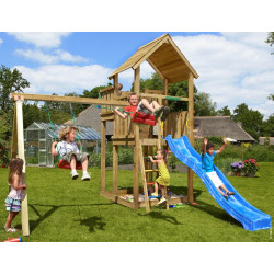 Hřiště Jungle Palace se skluzavkou a modulem 2-Swing Frame 2.0