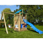 Hřiště Jungle Lodge se skluzavkou, modulem Playhouse a 2-Swing Frame 2.0