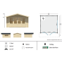 Zahradní chata Derby - Důležité rozměry