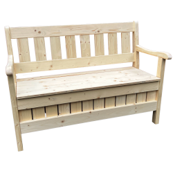 Na výrobu lavice je použito smrkové dřevo