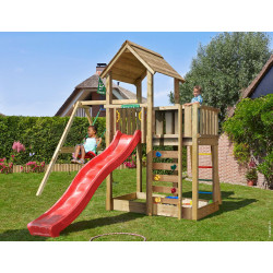 Hřiště Jungle Mansion se skluzavkou a modulem 1-Swing Frame 2.0