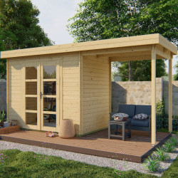 Zahradní chata Middelmodern s přístřeškem