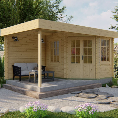 Zahradní chata Stig s přístřeškem