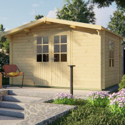 Okapový systém a ventilační mřížka zahradní chaty