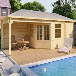 Zahradní chata Olson s přístavkem a přístřeškem