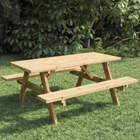 Stůl s lavicemi 220 cm dlouhými