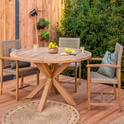 Teakový kulatý stůl