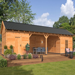 Půdorys montované chaty Hamar 12 XL