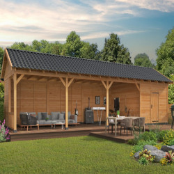 Půdorys montované chaty Hamar 10 XL