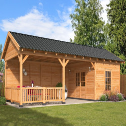 Půdorys montované chaty Hamar 7 XL