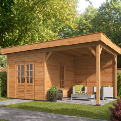 Montovaná chata s pultovou střechou Oslo 4 XL