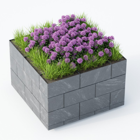 Vyvýšený záhon Flexi Element  -  čtverec 