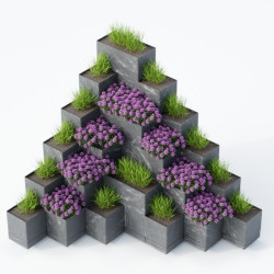 Kasko vyvýšený záhon na balkon Pyramida  50 x 75 cm