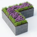 Vyvýšený záhon Flexi Element  -  rohový