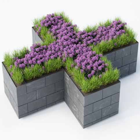 Vyvýšený záhon Flexi Element  -  kříž