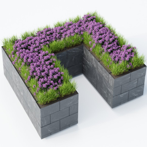 Vyvýšený záhon Flexi Element - U