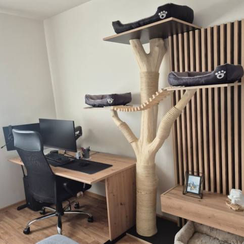 Škrabadlo pro kočky s pelíškem - Mia