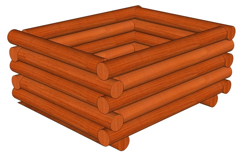 Palisádový truhlík 110 x 110 x 45