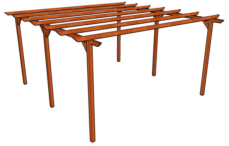 Pergola Linda 13 stojky 9 x 9 cm