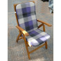 Polstr na křesla a židle s vysokou opěrkou vzor fialová  kostka