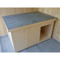 Zateplená dřevěná psí bouda XL