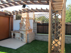 Pergola Linda 16 se zděným krbem