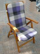 Fialový polstr na křesla a židle s vysokou opěrkou