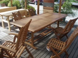 Stůl a židle ze dřeva ballau