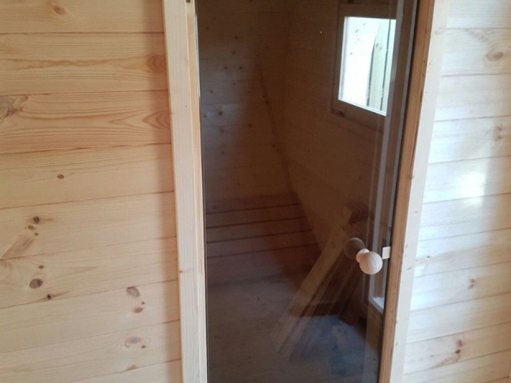 vnitřní dveře sauny z bezpečnostního skla