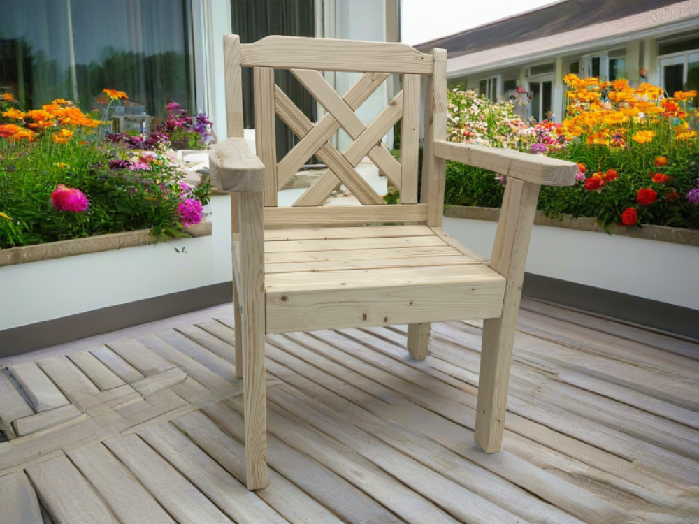 Dřevěná zahradní židle