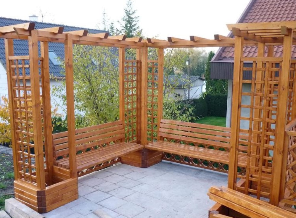 dřevěná mříž Pergola