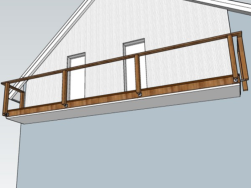 Návrh kotvení balkonového zábradlí z čela balkónu.