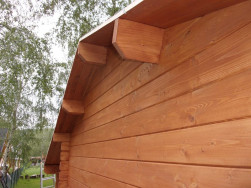Detail střechy před konečným zaštítováním, či-li začištěním střechy.