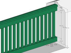 Detail plotového dílu i s rozměry pro výrobu