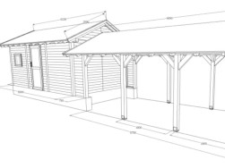 Na zahradní domek bude napojeno garážové stání