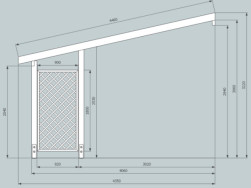Návrh na výrobu pergoly včetně rozměrů pro výrobu