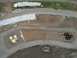 Na rozmístění dětských hracích sestav  byl použit letecký snímek