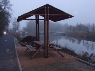 Výroba a montáž turistického odpočívadla Boubín na cyklostezce