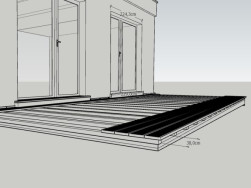 Grafický návrh nové terasy zpracovaný  technikem Janem