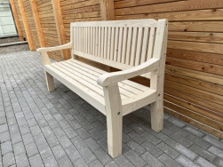 Celodřevěná lavice Anglie XL pro pohodlné sezení na zahradě